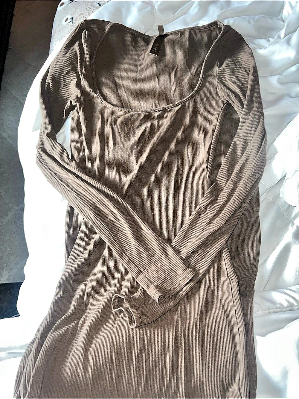 SKIMS Soft Lounge Long Sleeve Dress Brown